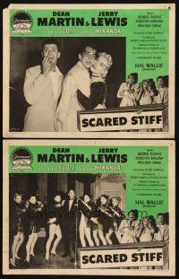 9g948 SCARED STIFF 2 LCs R59 terrified Jerry Lewis & Dean Martin singing & w/Lizabeth Scott!