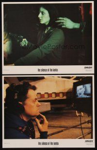 9g960 SILENCE OF THE LAMBS 2 LCs '91 creepy Ted Levine reaching for Jodie Foster, Demme candid!