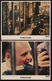 9g959 SILENCE OF THE LAMBS 2 LCs '91 Anthony Hopkins in cell & biting Charles Napier's face off!
