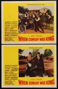 9g994 WHEN COMEDY WAS KING 2 LCs '60 Robert Youngson's, Stan Laurel & Oliver Hardy!