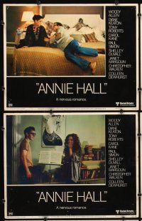9g034 ANNIE HALL 8 LCs '77 cool images of director & star Woody Allen, a nervous romance!