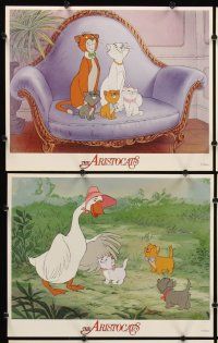 9g037 ARISTOCATS 8 LCs R87 Walt Disney feline jazz musical cartoon, great images!
