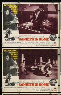 9g049 BANDITS IN ROME 8 LCs '69 John Cassavetes, Chicago-style blood bath becomes a Roman orgy!
