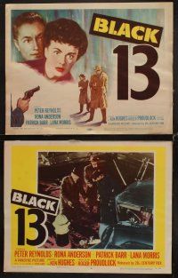 9g062 BLACK 13 8 LCs '54 Peter Reynolds, Rona Anderson, Patrick Barr, crime action!