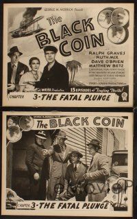 9g063 BLACK COIN 8 chapter 3 LCs '36 Ralph Graves, Ruth Mix, O'Brien, serial, The Fatal Plunge!