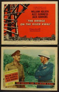 9g078 BRIDGE ON THE RIVER KWAI 8 LCs '58 William Holden, Jack Hawkins, David Lean's classic!