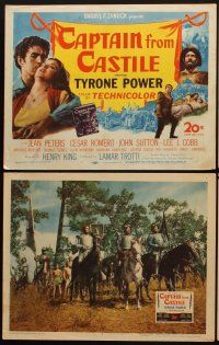 9g084 CAPTAIN FROM CASTILE 8 LCs '47 Tyrone Power, Jean Peters, Cesar Romero!