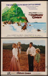 9g013 CASTAWAY COWBOY 9 LCs '74 Walt Disney, James Garner & Vera Miles w/cattle in Hawaii!