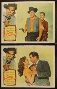 9g104 COW COUNTRY 8 LCs '53 Edmond O'Brien, love as violent as the lawless life they led!