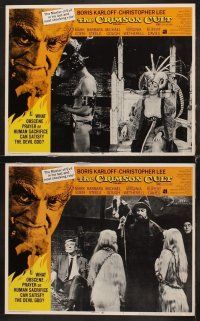 9g106 CRIMSON CULT 8 LCs '70 Boris Karloff, Christopher Lee, what can satisfy the devil-god?