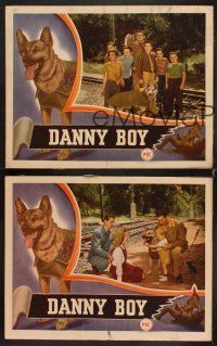 9g744 DANNY BOY 3 LCs '46 U.S. Marine K-9 Corps German Shepherd dog hero with young boys!