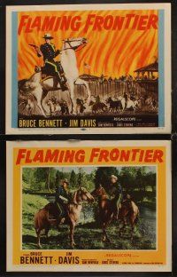 9g139 FLAMING FRONTIER 8 LCs '58 Bruce Bennett fought the blazing hatred of two nations!