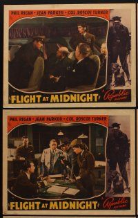 9g573 FLIGHT AT MIDNIGHT 6 LCs '39 cool images of pilot Phil Regan, pretty Jean Parker!