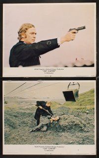 9g155 GET CARTER 8 LCs '71 great images of Michael Caine, sexy Britt Ekland!