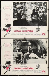 9g159 GIRL WITH A PISTOL 8 Spanish/U.S. LCs '68 sexy Italian Monica Vitti, Stanley Baker!