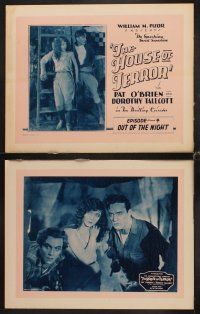 9g188 HOUSE OF TERROR 8 chapter 4 LCs '20 Pat O'Brien, Dorothy Tallcott, serial, Out of the Night!