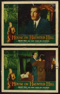 9g678 HOUSE ON HAUNTED HILL 4 LCs '59 Vincent Price, Carol Ohmart, William Castle horror!