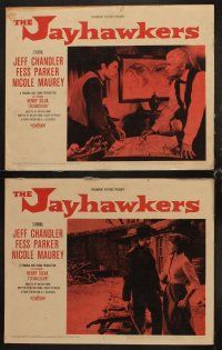 9g215 JAYHAWKERS 8 LCs '59 Jeff Chandler, Fess Parker, Nicole Maurey, Henry Silva!