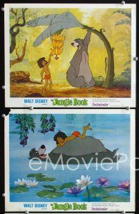 9g624 JUNGLE BOOK 5 LCs '67 Walt Disney cartoon classic, artwork of Mowgli, Baloo!