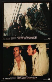 9g009 MASTER & COMMANDER 10 LCs '03 Russell Crowe, Paul Bettany, Peter Weir directed!
