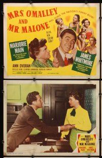 9g266 MRS. O'MALLEY & MR. MALONE 8 LCs '51 Marjorie Main & Whitmore tickle the nation's funny bone!