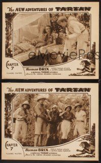 9g777 NEW ADVENTURES OF TARZAN 3 chapter 7 LCs '35 Bruce Bennett jungle serial, Flaming Waters!