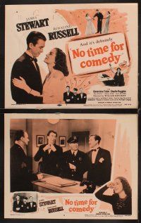 9g279 NO TIME FOR COMEDY 8 LCs R56 cool images of Jimmy Stewart & Rosalind Russell!