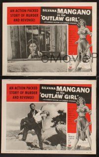 9g785 OUTLAW GIRL 3 LCs '55 sexy Silvana Mangano in a story of murder and revenge!