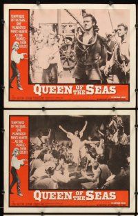 9g534 QUEEN OF THE SEAS 7 LCs '61 Umberto Lenzi, sexy female pirate Lisa Gastoni!
