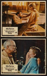9g709 ROSEMARY'S BABY 4 LCs '68 Mia Farrow & John Cassavetes, directed by Roman Polanski!