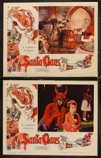9g341 SANTA CLAUS 8 LCs '60 wonderful surreal Christmas images, enchanting world of make-believe!