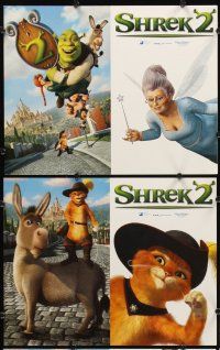 9g349 SHREK 2 8 LCs '04 Mike Myers, Eddie Murphy, computer animated fairy tale cartoon characters!
