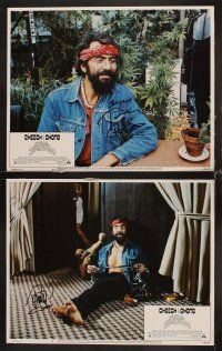 9g373 STILL SMOKIN' 8 LCs '83 3 signed by Tommy Chong, great wacky images w/Cheech Marin!