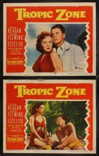 9g414 TROPIC ZONE 8 LCs '53 Ronald Reagan romancing Rhonda Fleming, plus sexy Estelita!