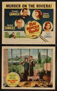 9g442 WHOLE TRUTH 8 LCs '58 Stewart Granger, George Sanders, Donna Reed, Gianna Maria Canale