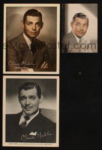 9h044 LOT OF 3 CLARK GABLE PHOTOS '30s-40s great portraits of the handsome star!