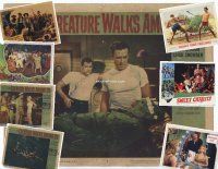 9h018 LOT OF 8 LOBBY CARDS '40 - '69 includes three great images from Creature Walks Among Us!
