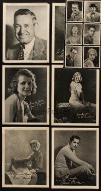 9h050 LOT OF 12 8X10 FAN PHOTOS WITH FACSIMILE SIGNATURES '30s images by Hal Phyfe & Alex Kahle!