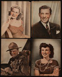9h051 LOT OF 4 8X10 FAN PHOTOS '40s James Cagney, Deanna Durbin, June Preisser, George Murphy