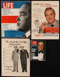 9h030 LOT OF 4 BOB HOPE MAGAZINES AND MAGAZINE ADS '50s-80s Life, Chesterfield, TV Guide!
