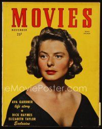 9h194 MODERN MOVIES magazine November 1947 Ingrid Bergman in her first American movie by Graybill!