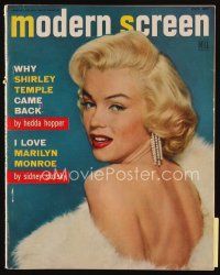 9h202 MODERN SCREEN magazine October 1953 portrait of sexy Marilyn Monroe by Trindl & Woodfield!