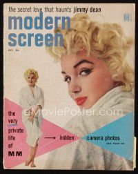 9h205 MODERN SCREEN magazine October 1955 the very private life of Marilyn Monroe, hidden cameras!
