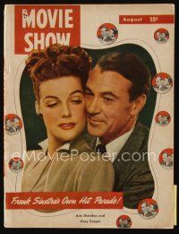 9h193 MOVIE SHOW magazine August 1948 Gary Cooper & sexy Ann Sheridan starring in Good Sam!