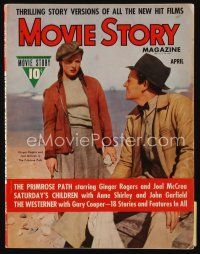 9h162 MOVIE STORY magazine April 1940 pretty Ginger Rogers & Joel McCrea in The Primrose Path!
