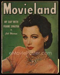 9h183 MOVIELAND magazine June 1944 great portrait of beautiful Hedy Lamarr by Tom Kelley!