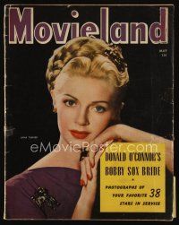 9h182 MOVIELAND magazine May 1944 wonderful portrait of sexiest Lana Turner by Tom Kelley!