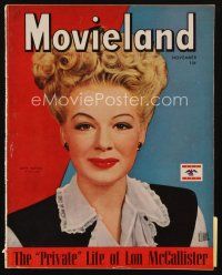 9h188 MOVIELAND magazine November 1944 head & shoulders portrait of Betty Hutton by Tom Kelley!