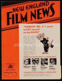 9h082 NEW ENGLAND FILM NEWS exhibitor magazine February 18, 1932 Terry-Toons cartoons, Monogram