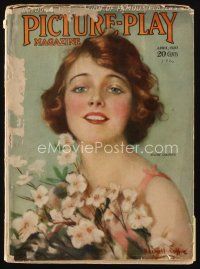 9h150 PICTURE PLAY magazine April 1920 artwork of pretty Helene Chadwick by Haskell Coffin!